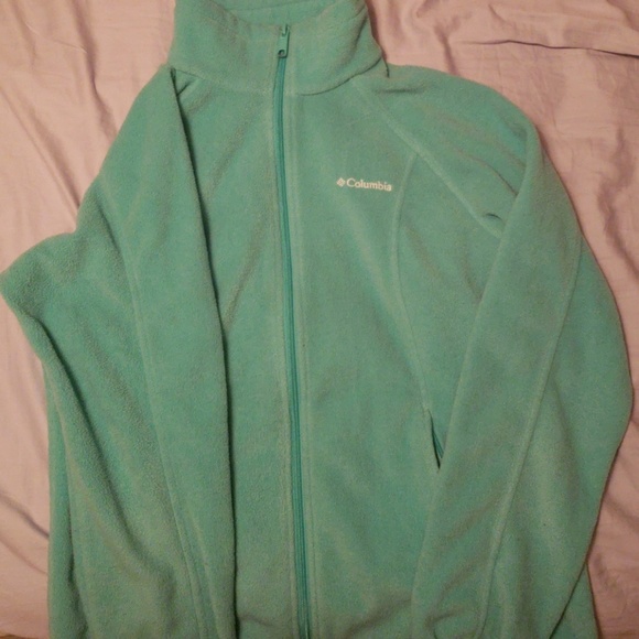 Womens teal Columbia fleece - Picture 1 of 4